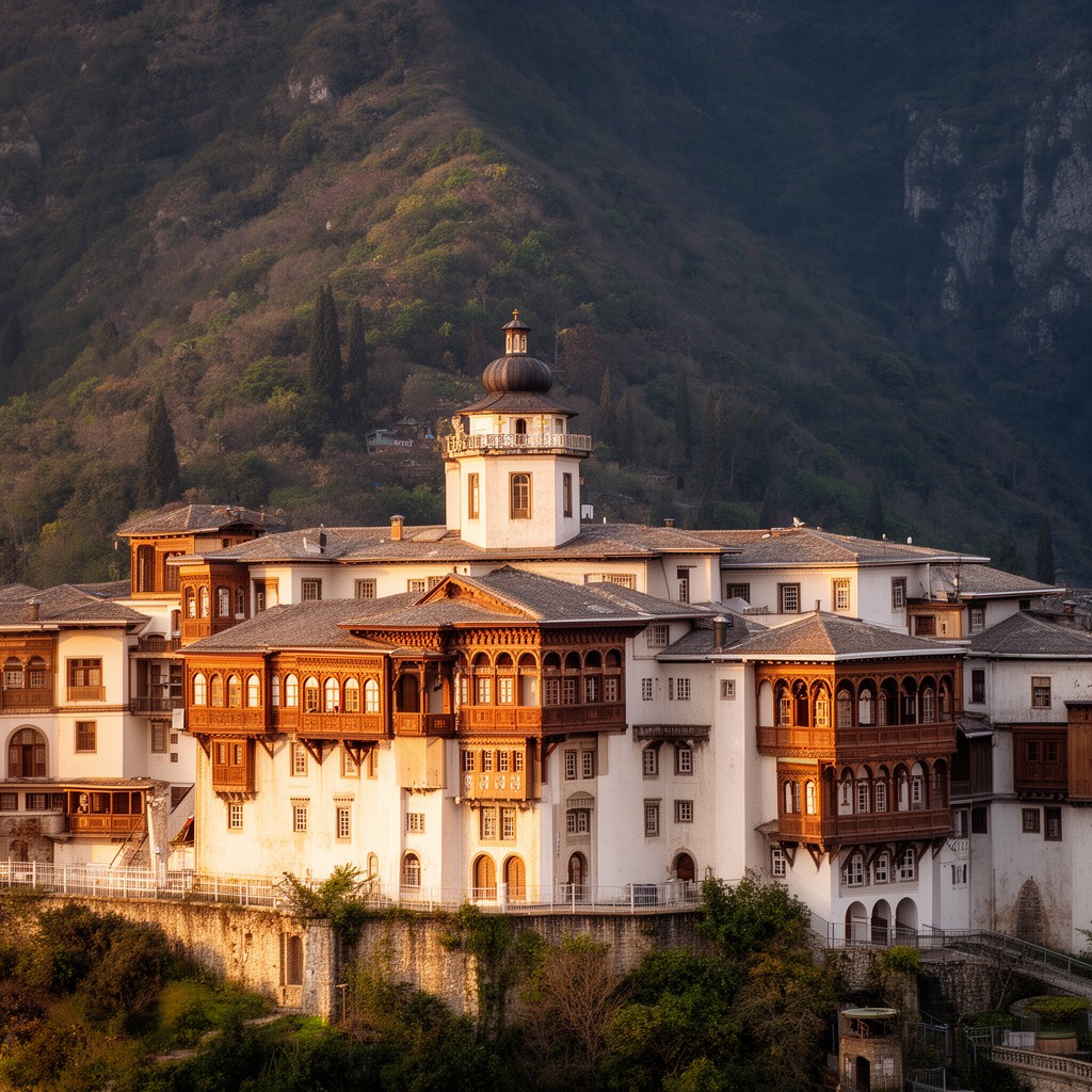 AI-generated illustration of Pantokratoros Monastery