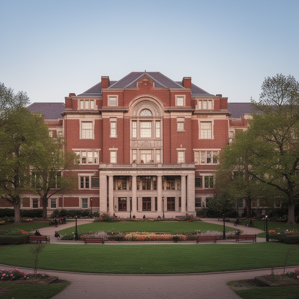 AI-generated illustration of Lincoln Hall