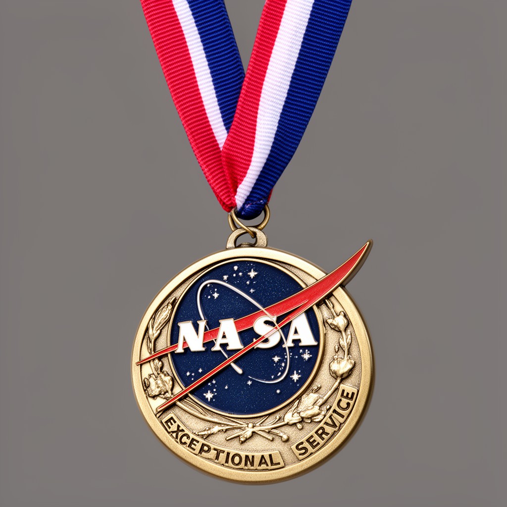 AI-generated illustration of NASA Exceptional Service Medal