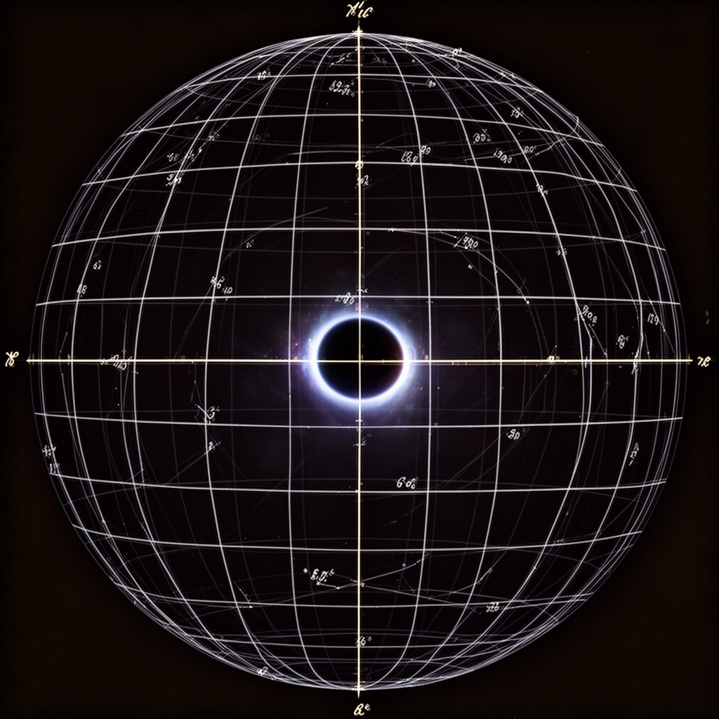 AI-generated illustration of Schwarzschild coordinates