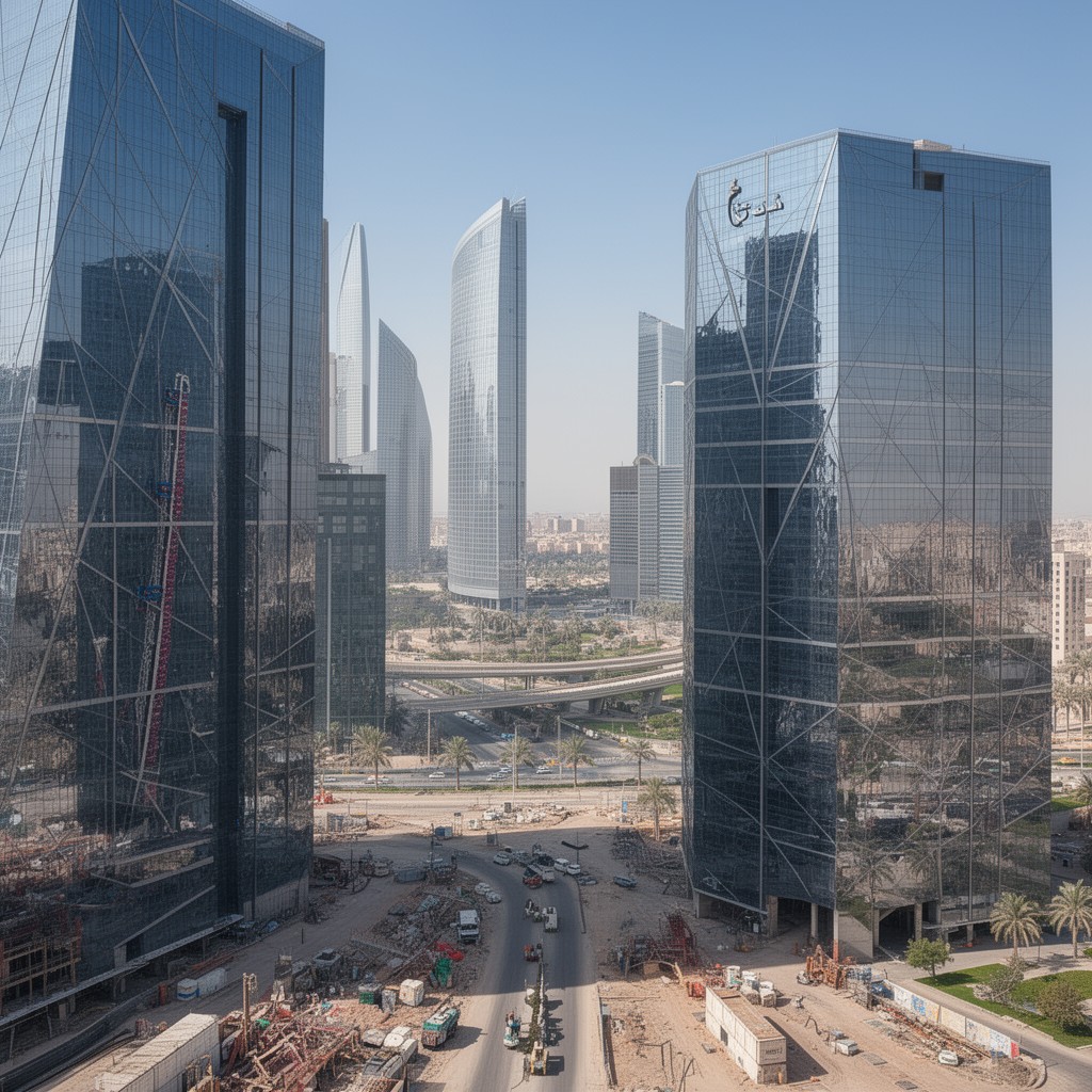 AI-generated illustration of King Abdullah Financial District