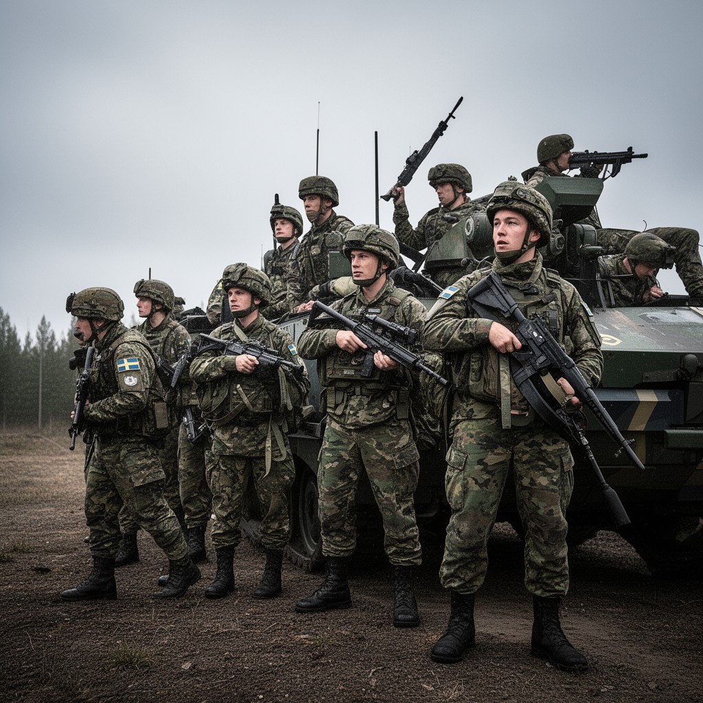 AI-generated illustration of Swedish Army