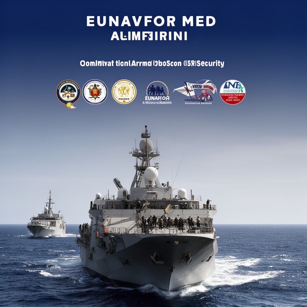 AI-generated illustration of EUNAVFOR MED IRINI