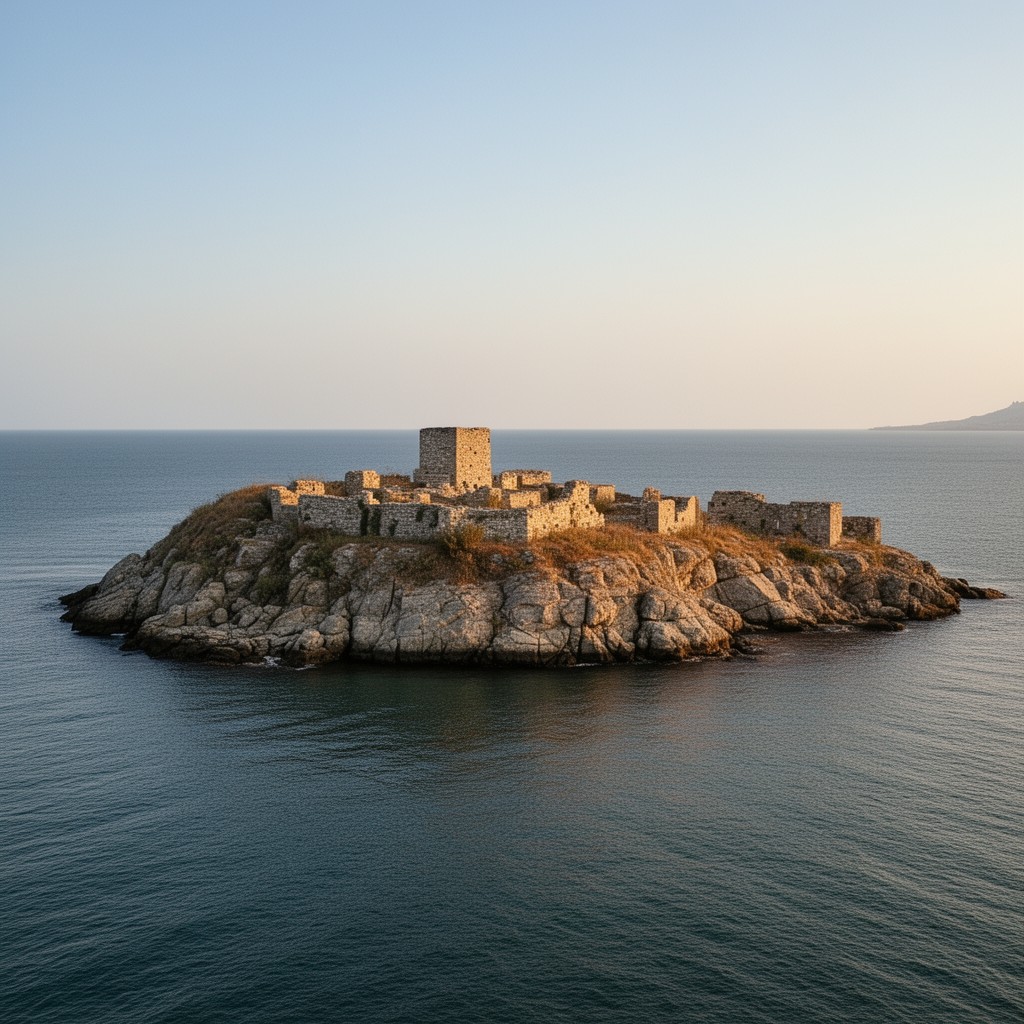 AI-generated illustration of Berezan Island