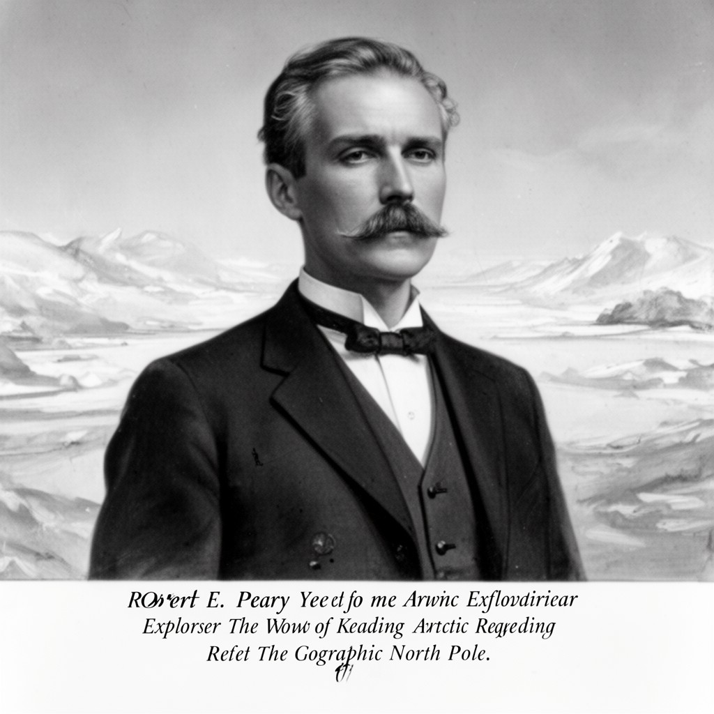 AI-generated illustration of Robert E. Peary