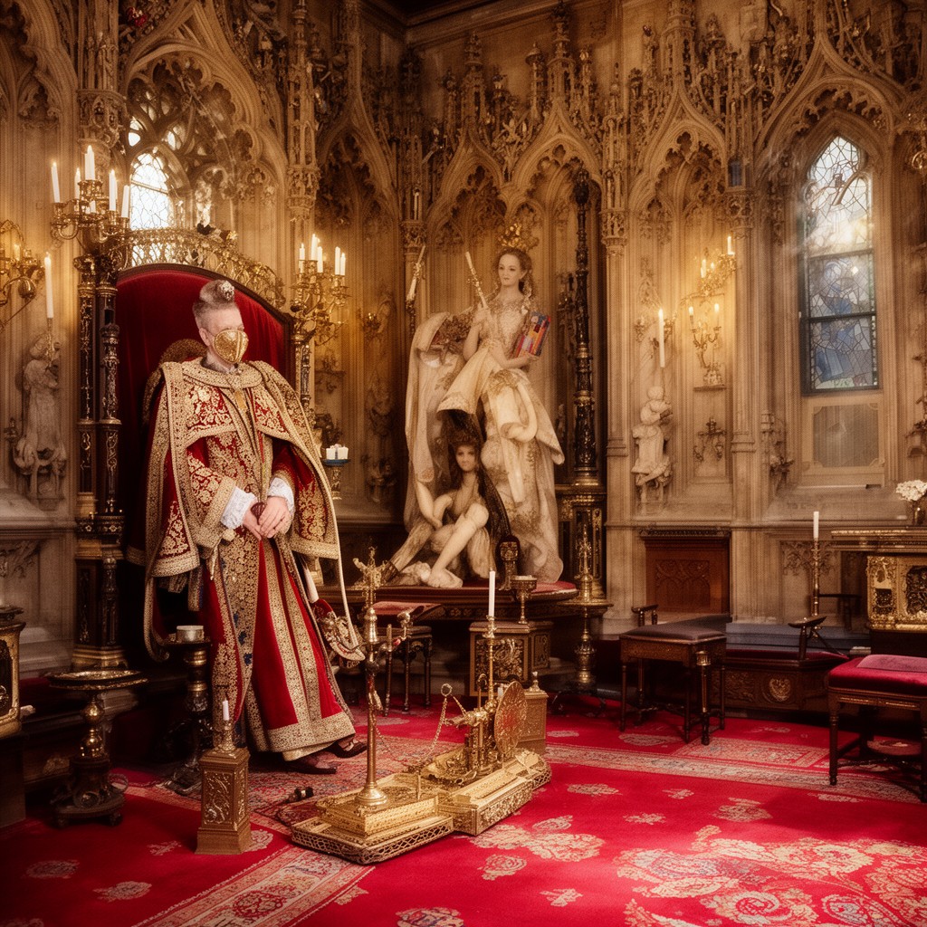 AI-generated illustration of Queen’s Robing Room