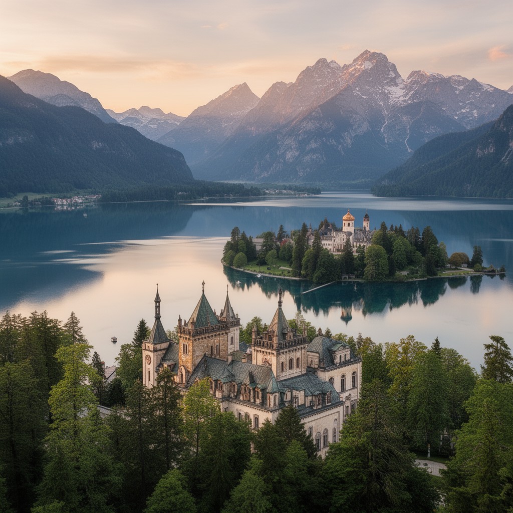 AI-generated illustration of Chiemsee