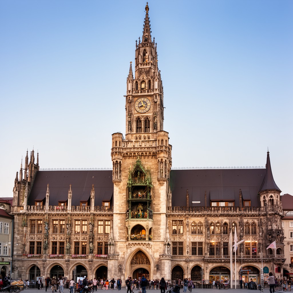 AI-generated illustration of Marienplatz (Munich)