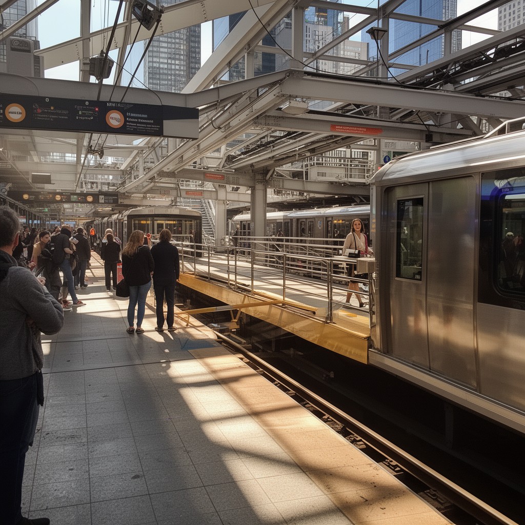 AI-generated illustration of PATH train system