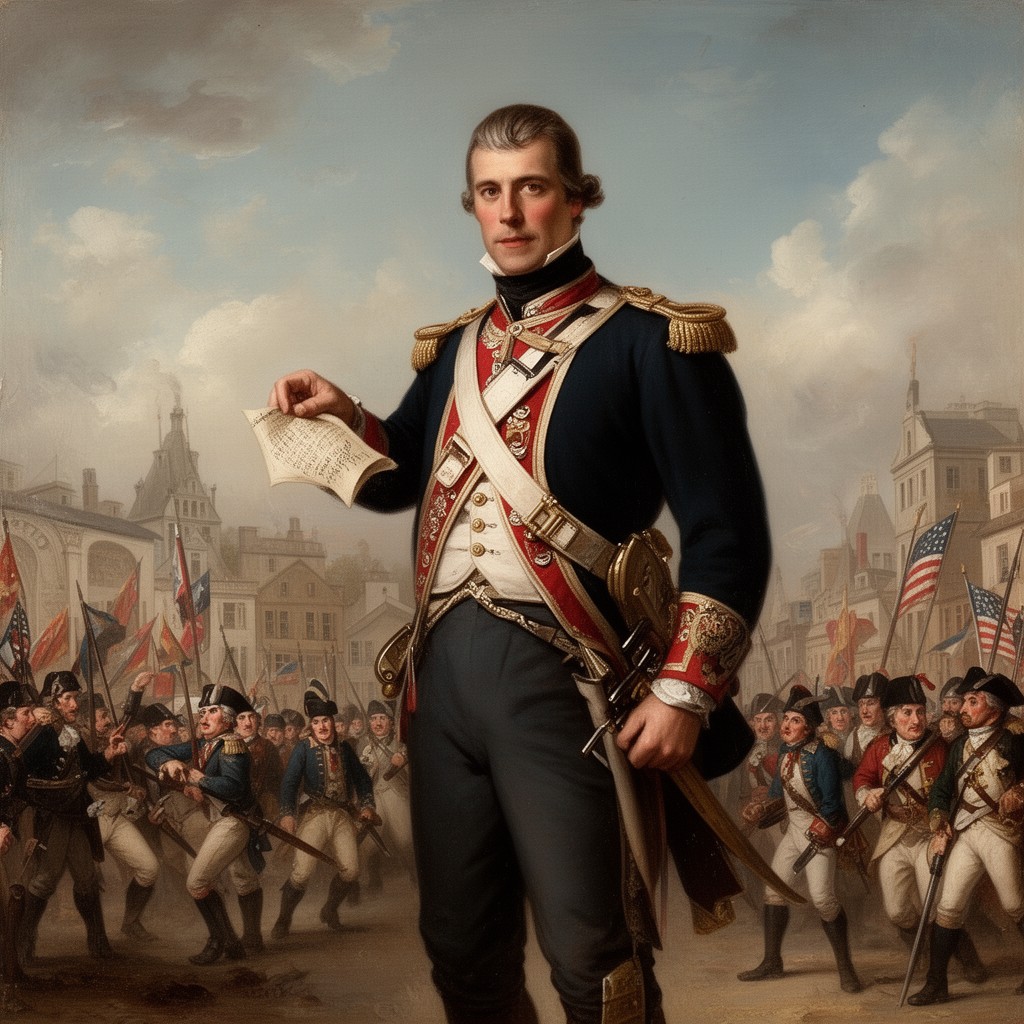 AI-generated illustration of Johann Rall