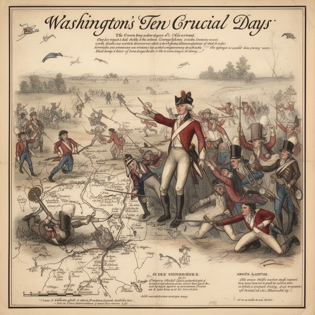 AI-generated illustration of Washington’s Ten Crucial Days