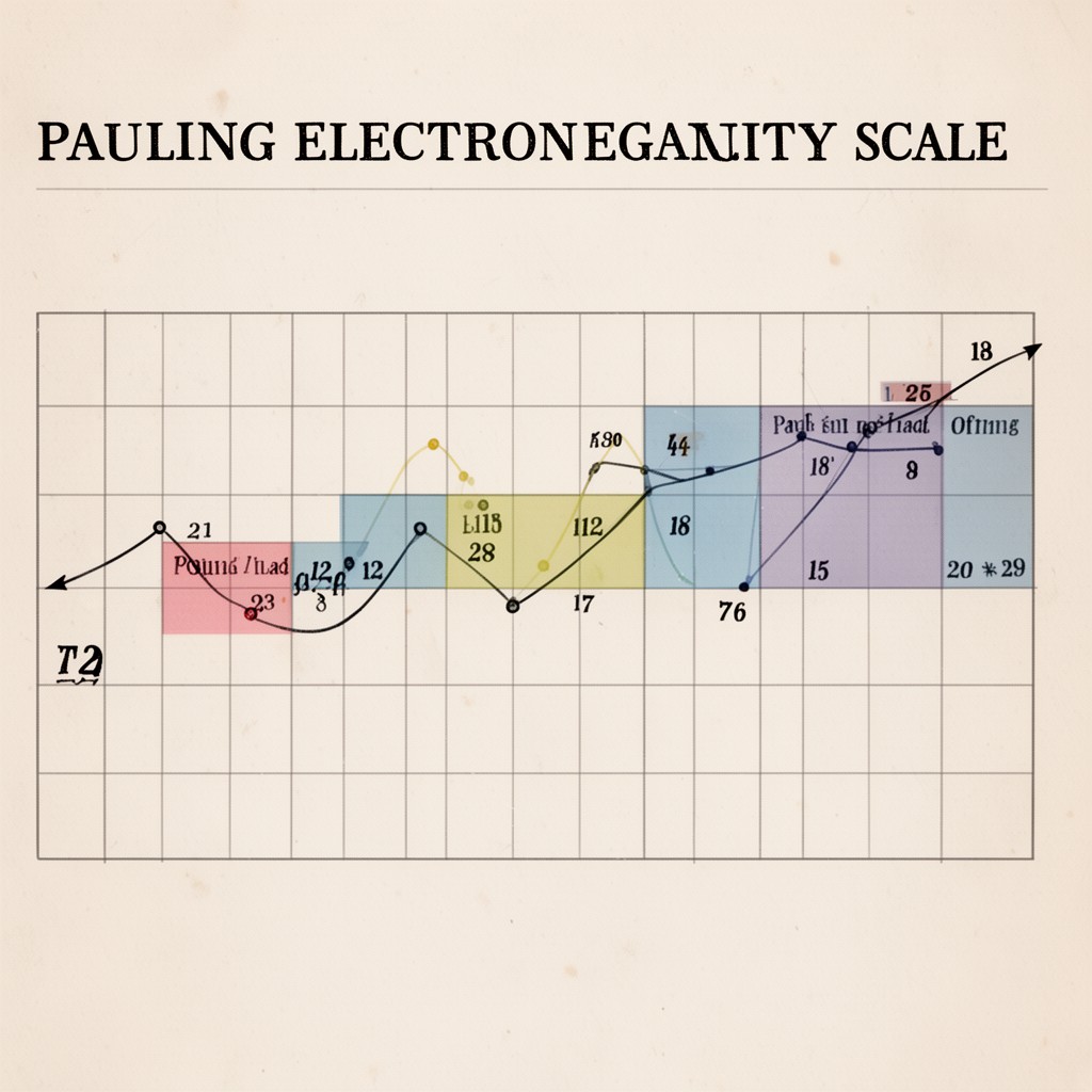 AI-generated illustration of Pauling electronegativity scale