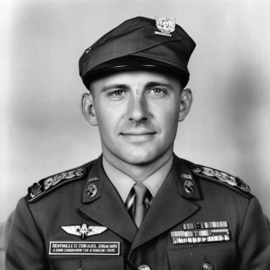 AI-generated illustration of Brigadier General James Roy Andersen