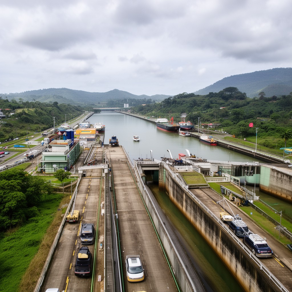 AI-generated illustration of Pedro Miguel Locks