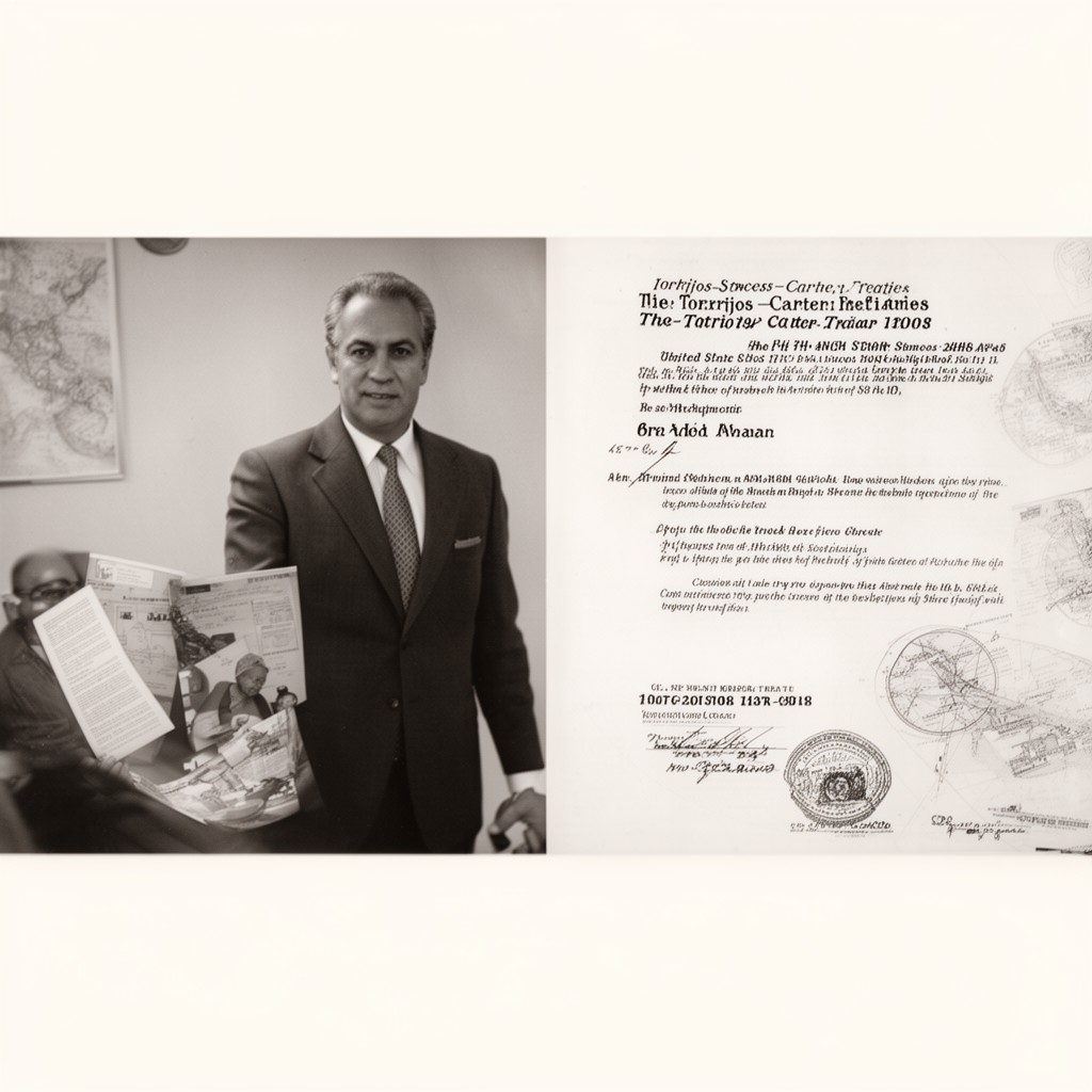AI-generated illustration of Torrijos–Carter Treaties