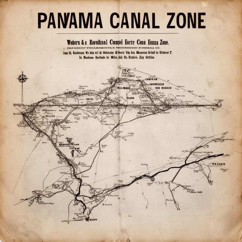 AI-generated illustration of Panama Canal Zone (historical)