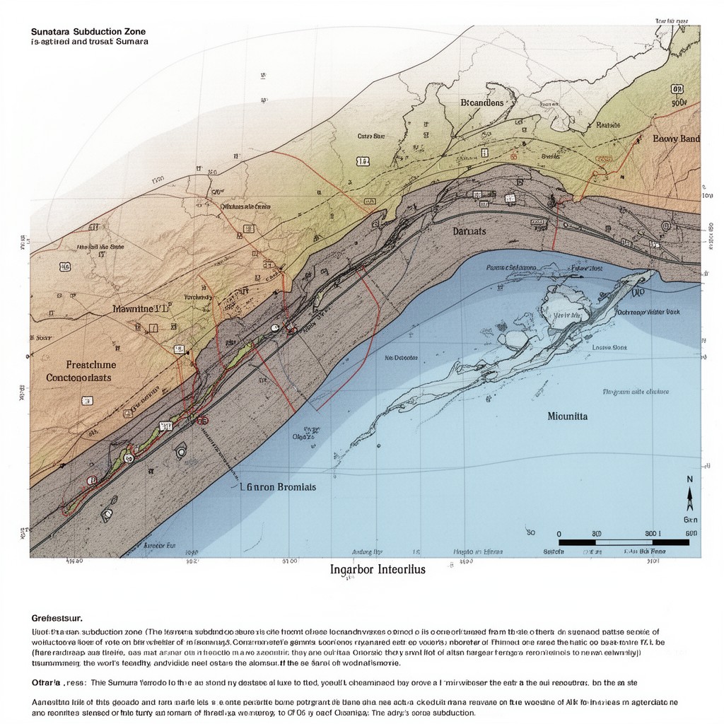 AI-generated illustration of Sumatra subduction zone