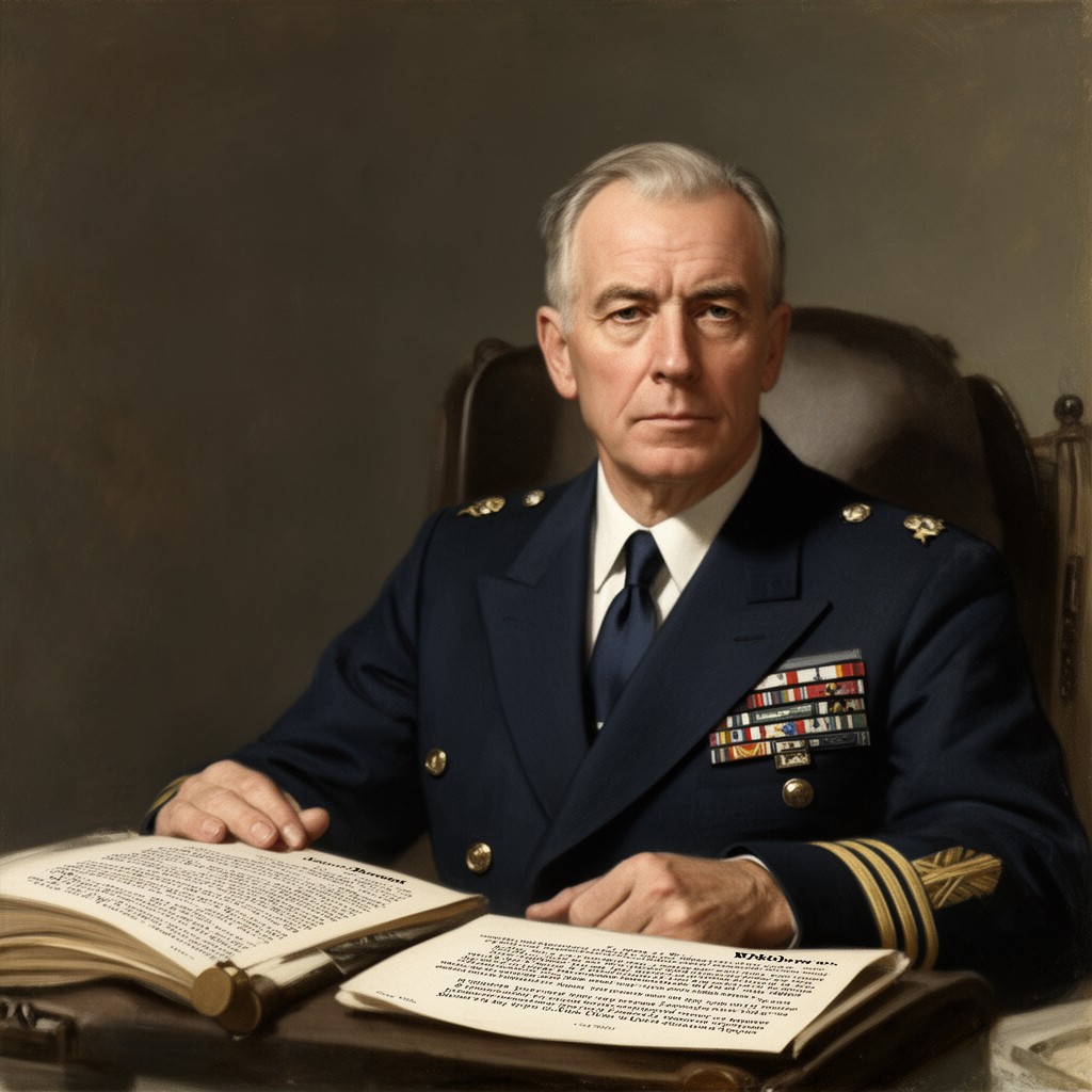 AI-generated illustration of Admiral William S. Benson