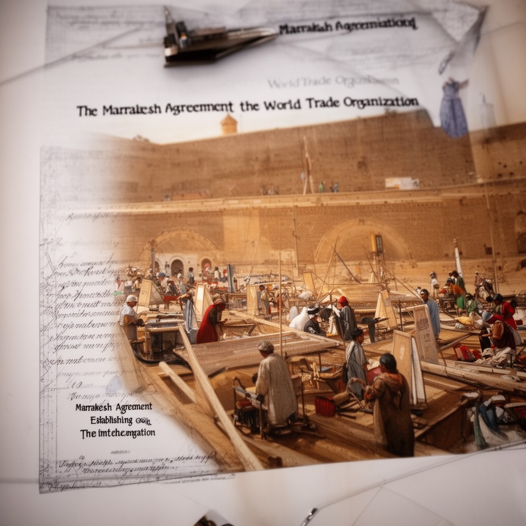 AI-generated illustration of Marrakesh Agreement Establishing the World Trade Organization