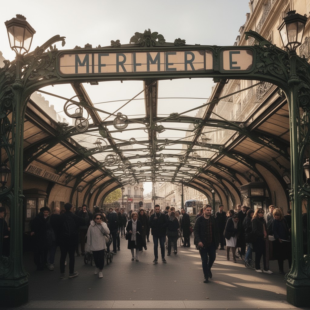 AI-generated illustration of Paris Metro