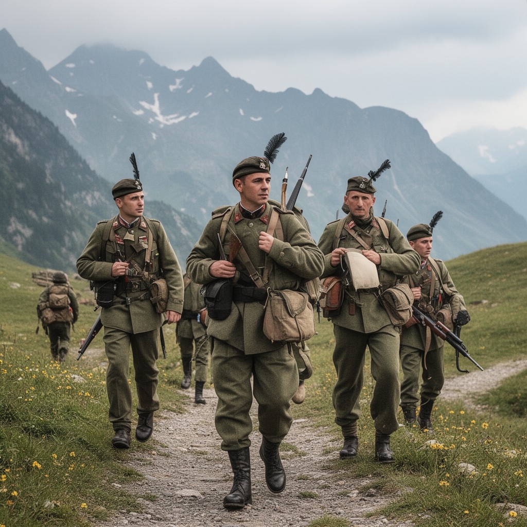 AI-generated illustration of Chasseurs alpins