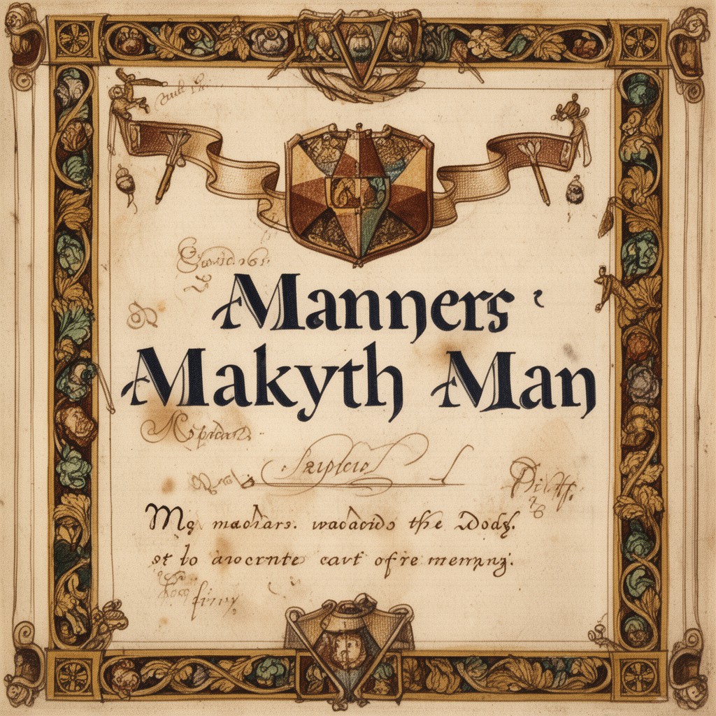 AI-generated illustration of Manners Makyth Man