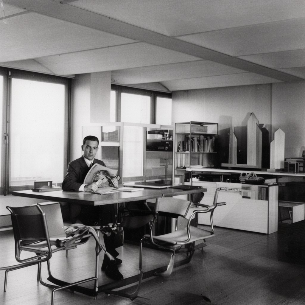 AI-generated illustration of Marcel Breuer