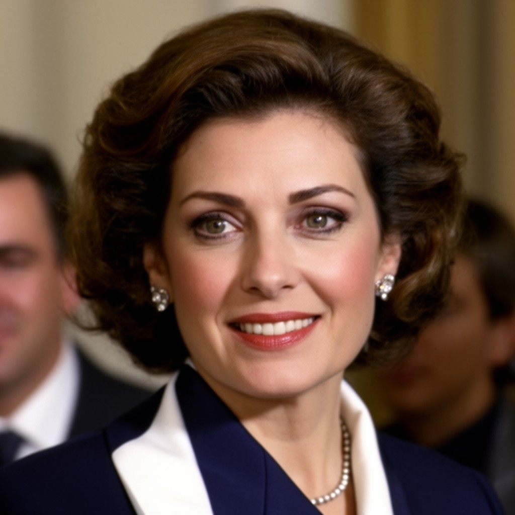 AI-generated illustration of Queen Alia al-Hussein