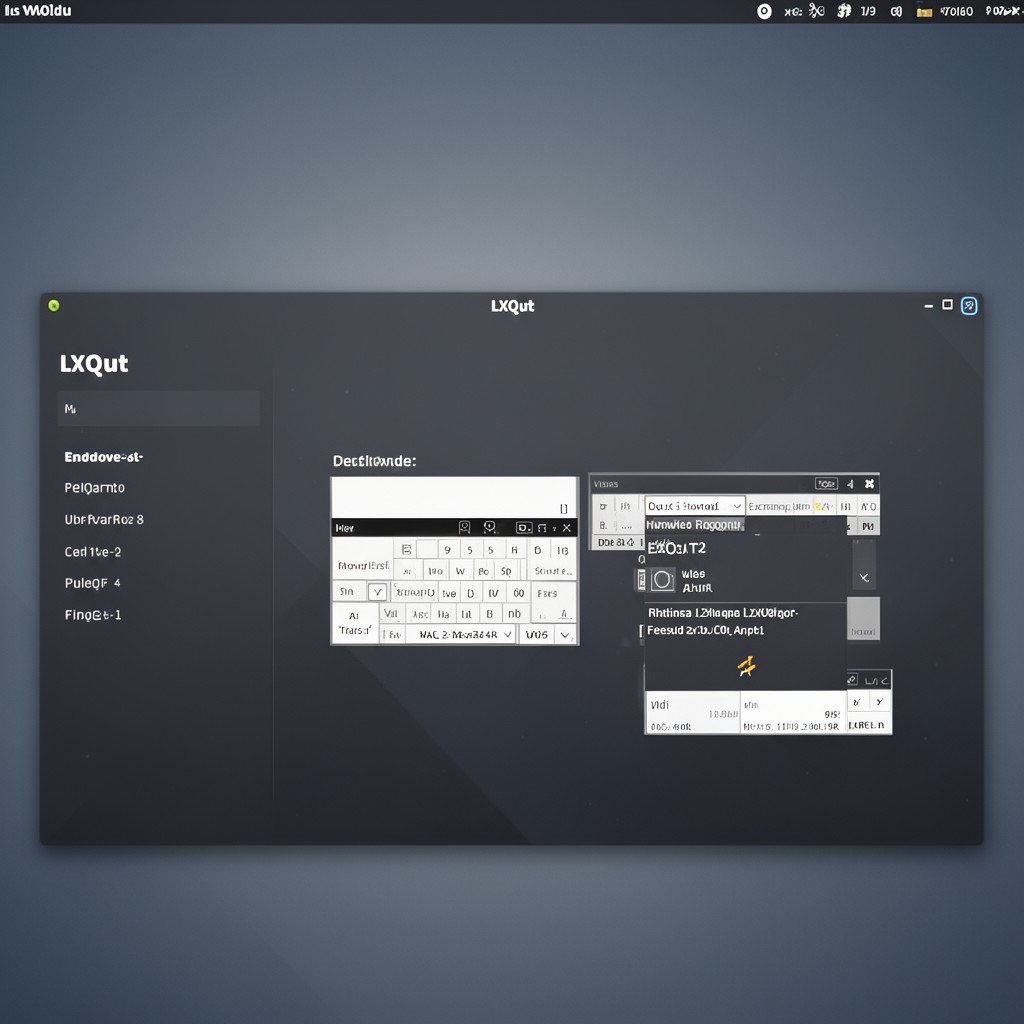 AI-generated illustration of LXQt desktop environment