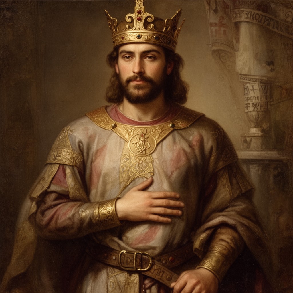 AI-generated illustration of David IV of Georgia