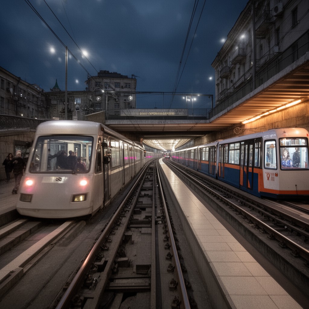 AI-generated illustration of Volgograd Metrotram
