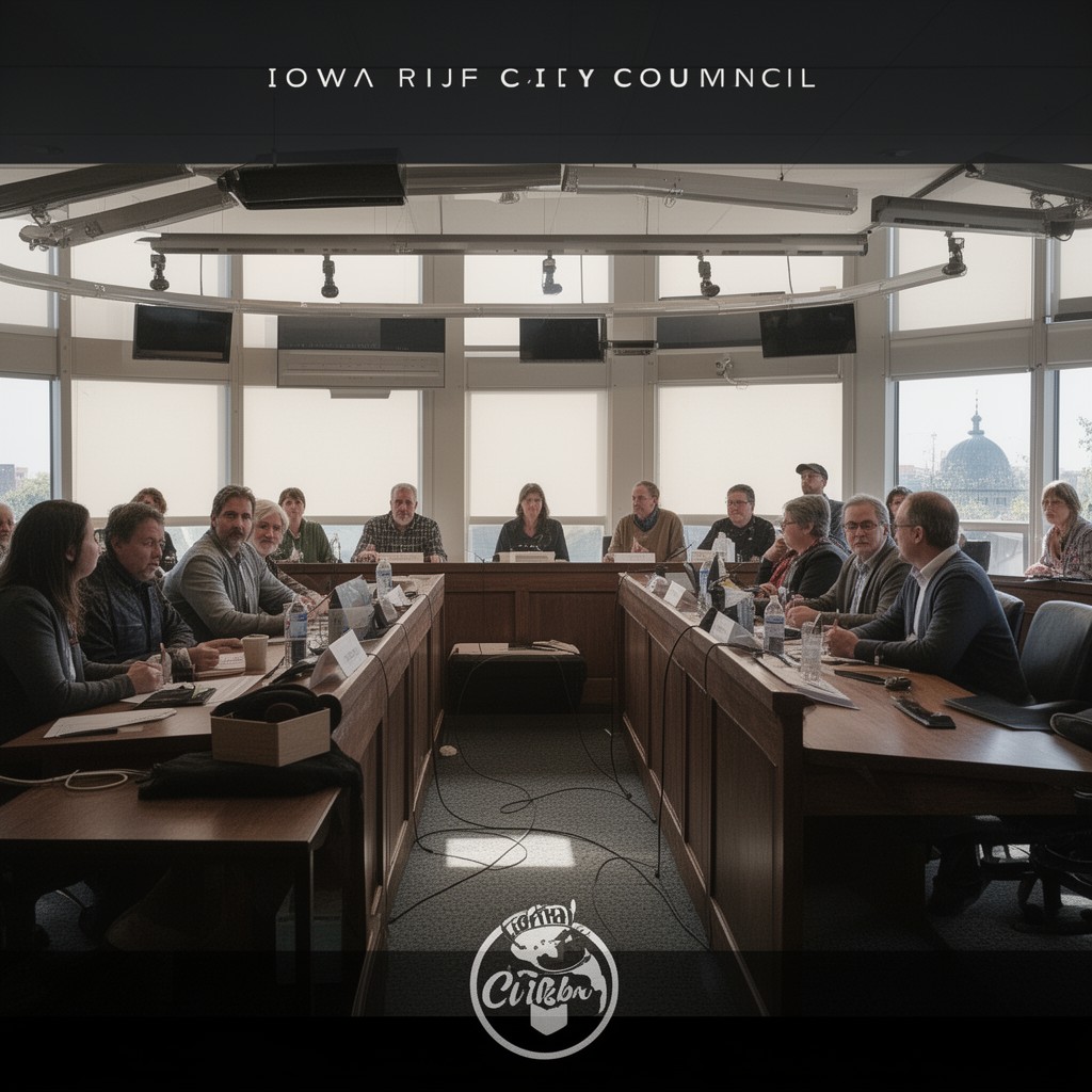 AI-generated illustration of Iowa City Council
