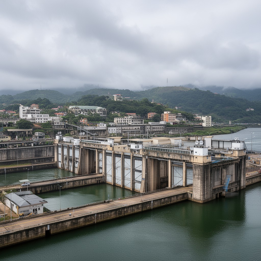 AI-generated illustration of Miraflores Locks