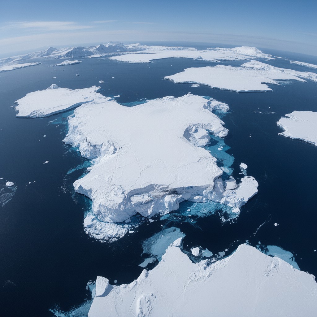 AI-generated illustration of Antarctic Circle
