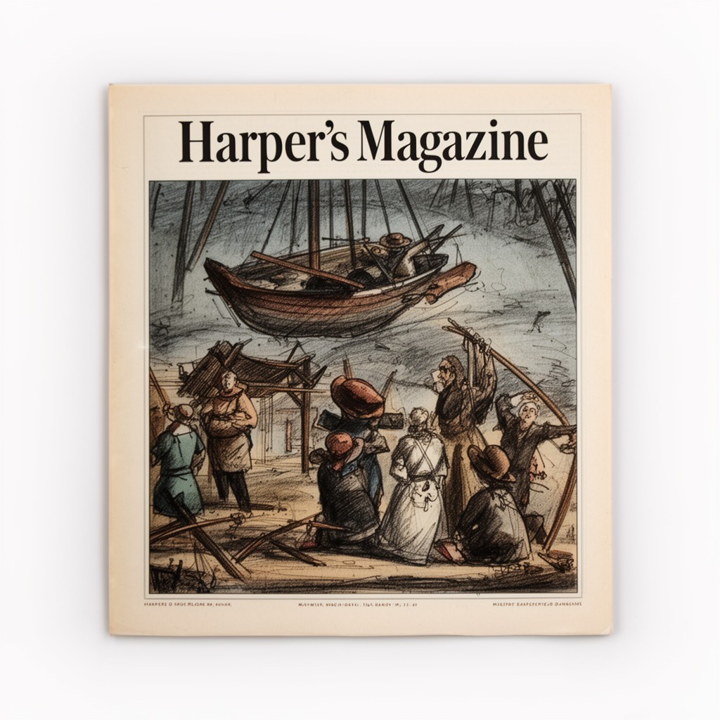 AI-generated illustration of Harper's Magazine