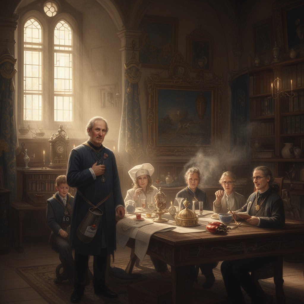 AI-generated illustration of Warden and Fellows of Winchester College