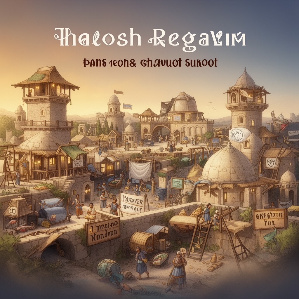 AI-generated illustration of Shalosh Regalim