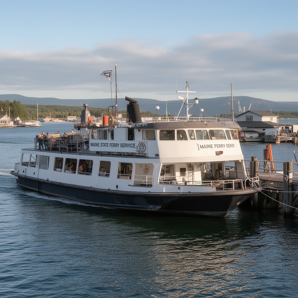 AI-generated illustration of Maine State Ferry Service