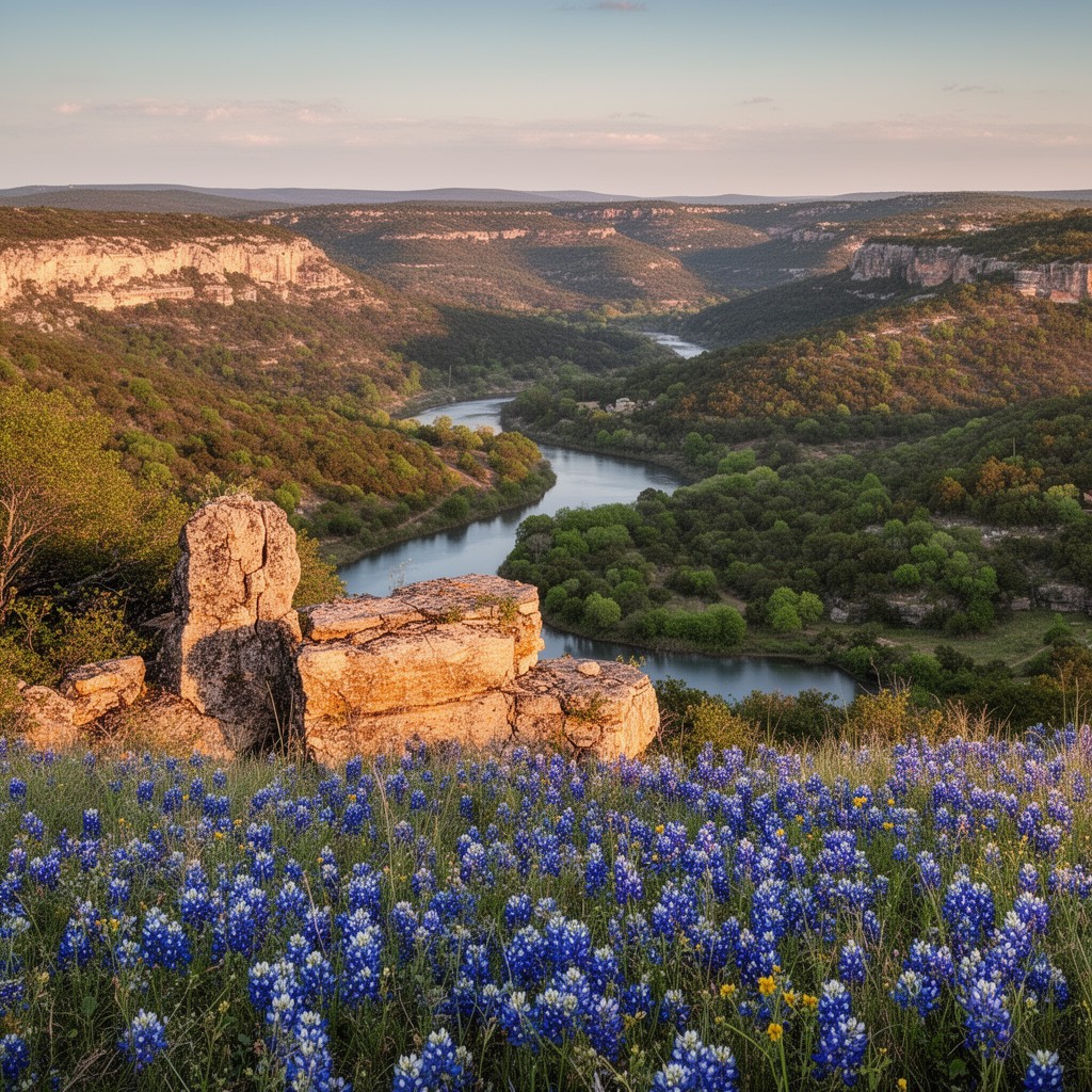 AI-generated illustration of Hill Country of Texas