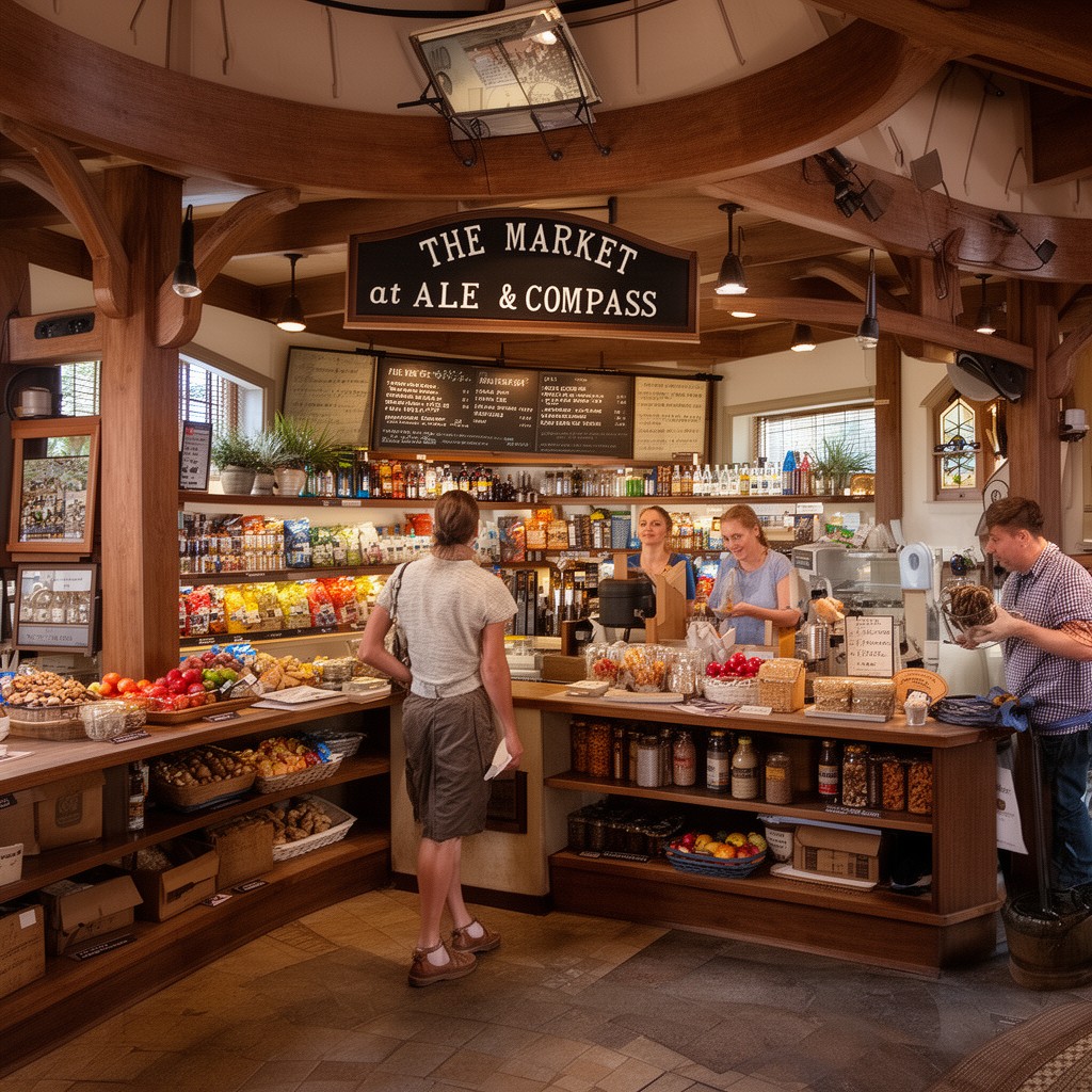 AI-generated illustration of The Market at Ale & Compass