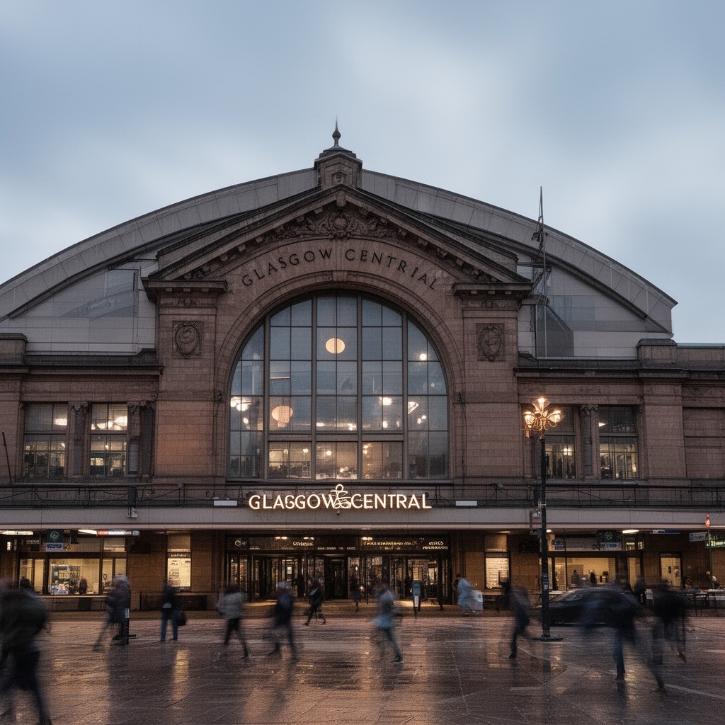 AI-generated illustration of Glasgow Central