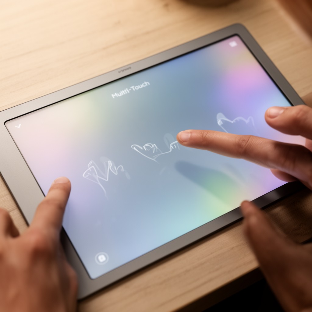 AI-generated illustration of Multi-Touch trackpad