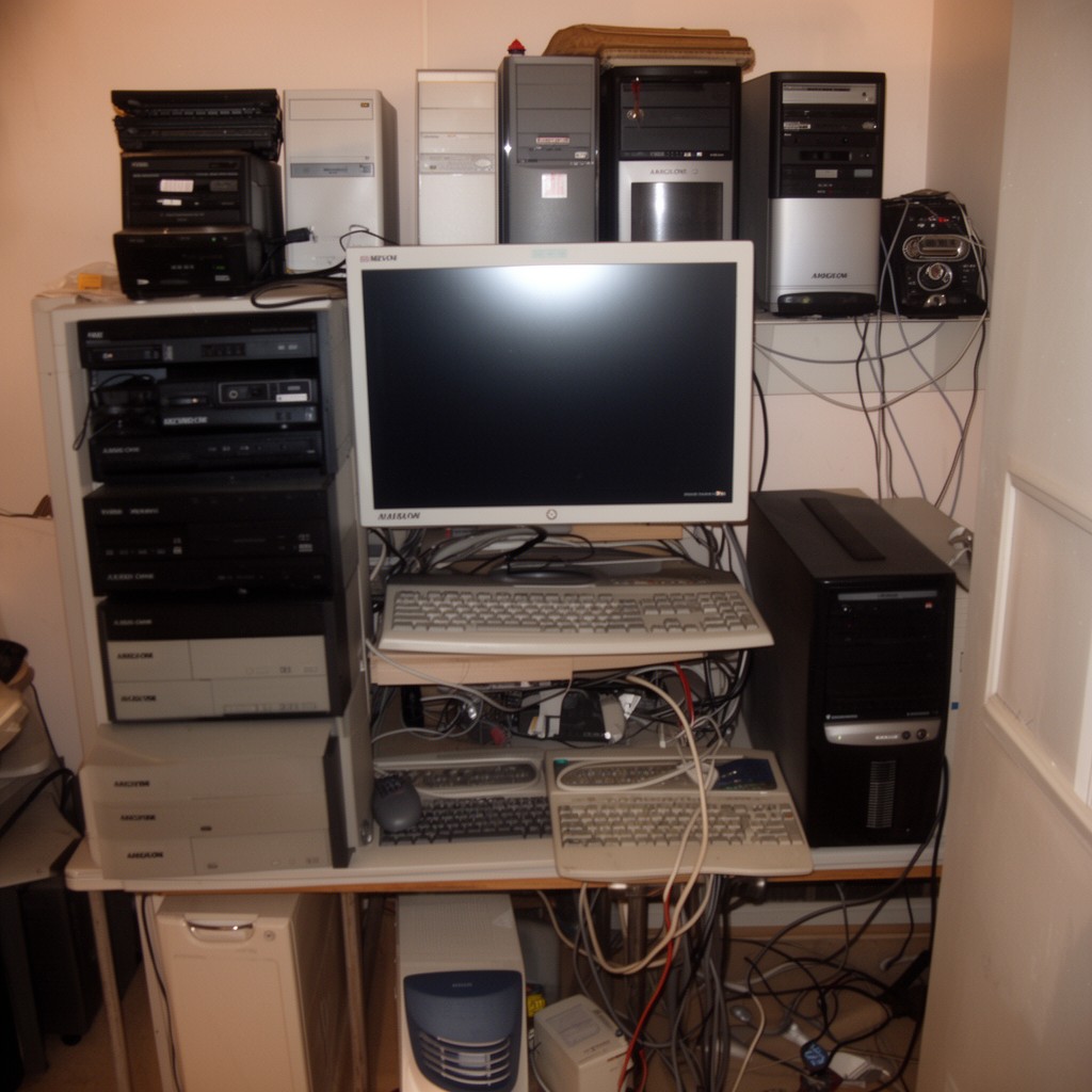 AI-generated illustration of AmigaOne computers
