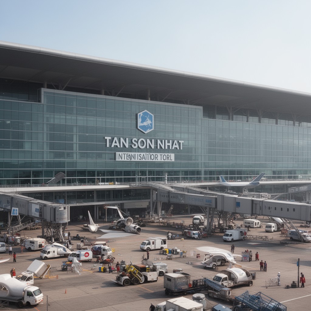 AI-generated illustration of Tan Son Nhat International Airport