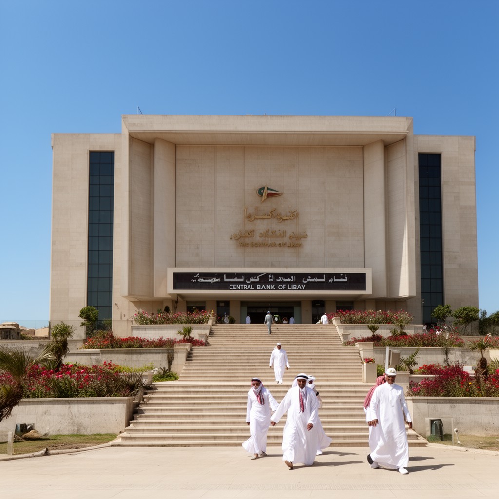 AI-generated illustration of Central Bank of Libya