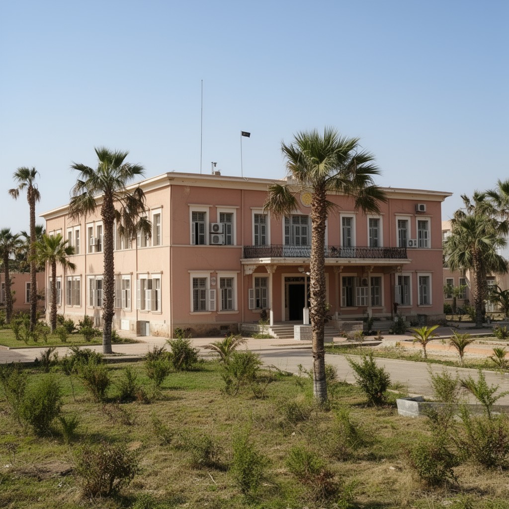 AI-generated illustration of Royal Military Academy, Benghazi