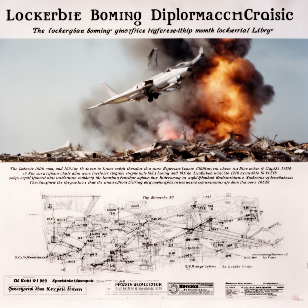 AI-generated illustration of Lockerbie bombing diplomatic crisis