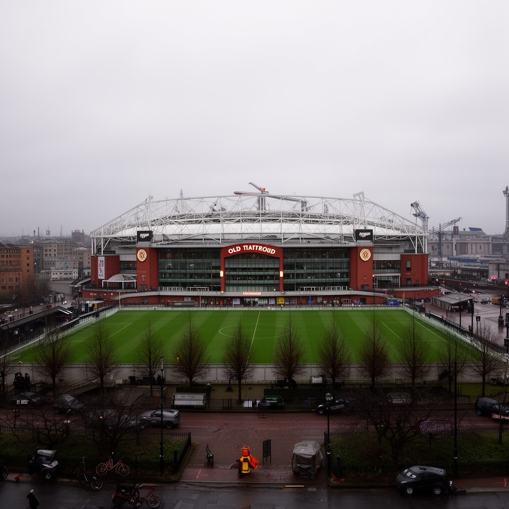 AI-generated illustration of Old Trafford