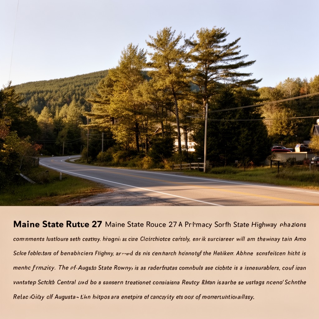 AI-generated illustration of Maine State Route 27
