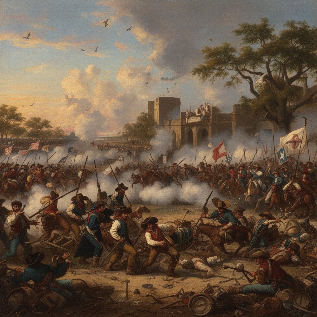 AI-generated illustration of Battle of San Jacinto